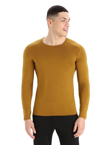 Clove Men's Icebreaker Merino 260 Tech Long Sleeve Crewe Thermal Top Base Layers | USA 1394MQZA